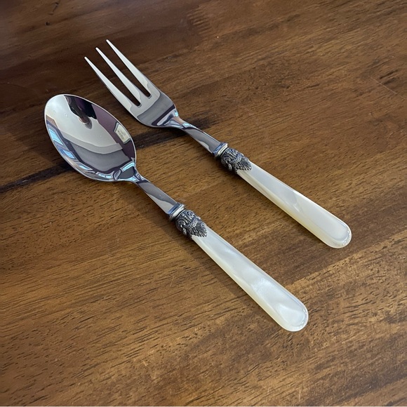 Eme made in Italy serving Fork and Spoon - Picture 3 of 7